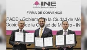 Firman INE y CDMX convenio para elección de Constituyente (Foto)