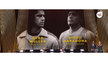Así fue el homenaje a dos leyendas:  Gerd Müller y Diego Armando Maradona | Video