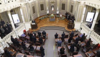 Así fue el homenaje al gobernador del estado de Puebla, Miguel Barbosa Huerta | Video