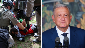 AMLO cuestiona represión de EU contra manifestantes a favor de Palestina