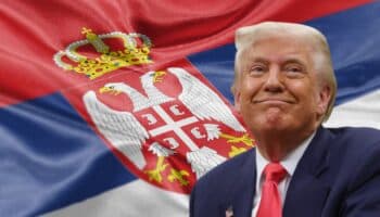 Protesta por la apertura de un hotel Trump en edificio destruido por la OTAN en Belgrado