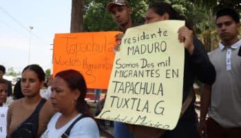 Venezolanos aumentan sus protestas en el sur de México para exigir vuelos de repatriación