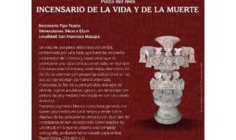 Exhiben por primera vez incensiario teotihuacano relacionado con el culto a la vida y la muerte a la