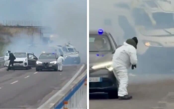 Video | Espectacular asalto con explosiones y tiroteos a camión blindado en Italia