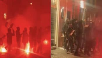 Hay heridos en batalla campal entre hinchas de Lazio y Real Sociedad | Video