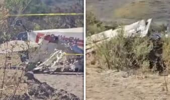 Dos muertos tras desplome de avioneta en Santa Isabel, Chihuahua