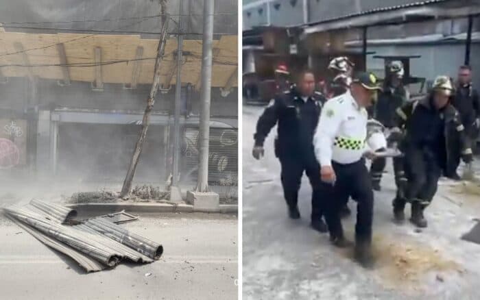 Colapsa edificio en alcaldía Cuauhtémoc; rescatan a dos personas