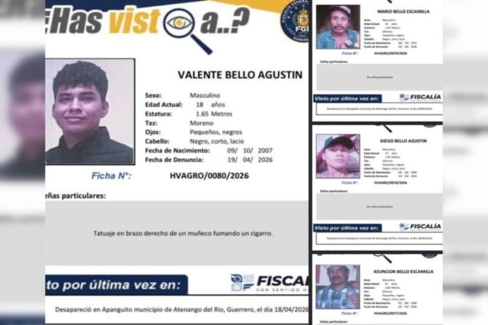 Guerrero | Reportan desaparición de siete hombres en Atenango del Río