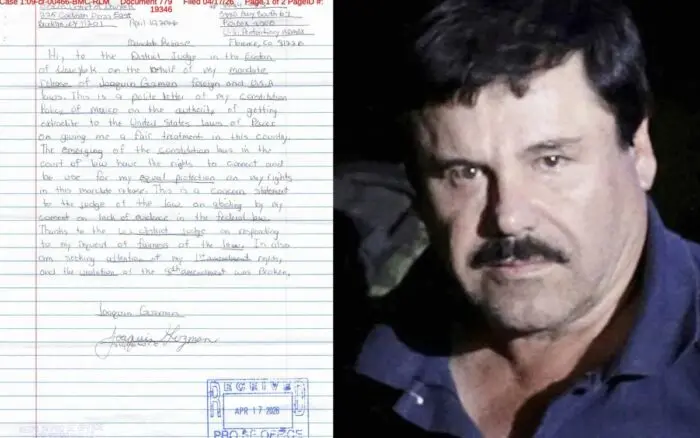 ‘El Chapo’ Guzmán envía carta al juez para pedir trato justo en prisión