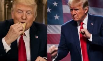 Trump publica video con IA donde aparece comiendo tacos con Sheinbaum