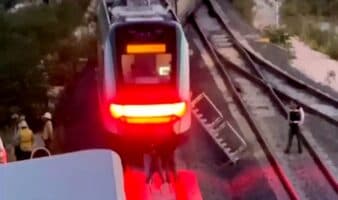 Tren Maya sufre 'percance de vía' en Campeche con 123 pasajeros