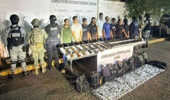 Sinaloa | Detienen a nueve con armas y droga en Rosario